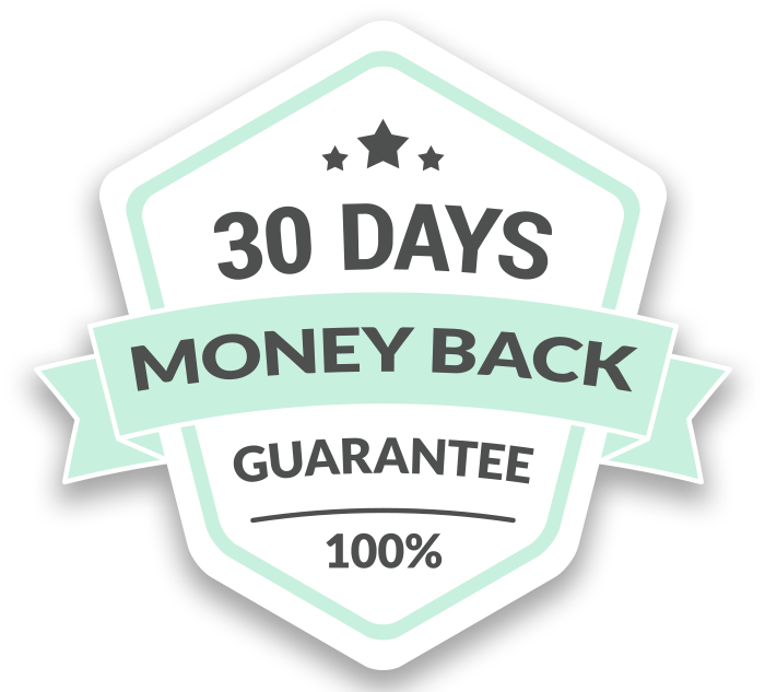 30 Days Money Back Guarantee 100%